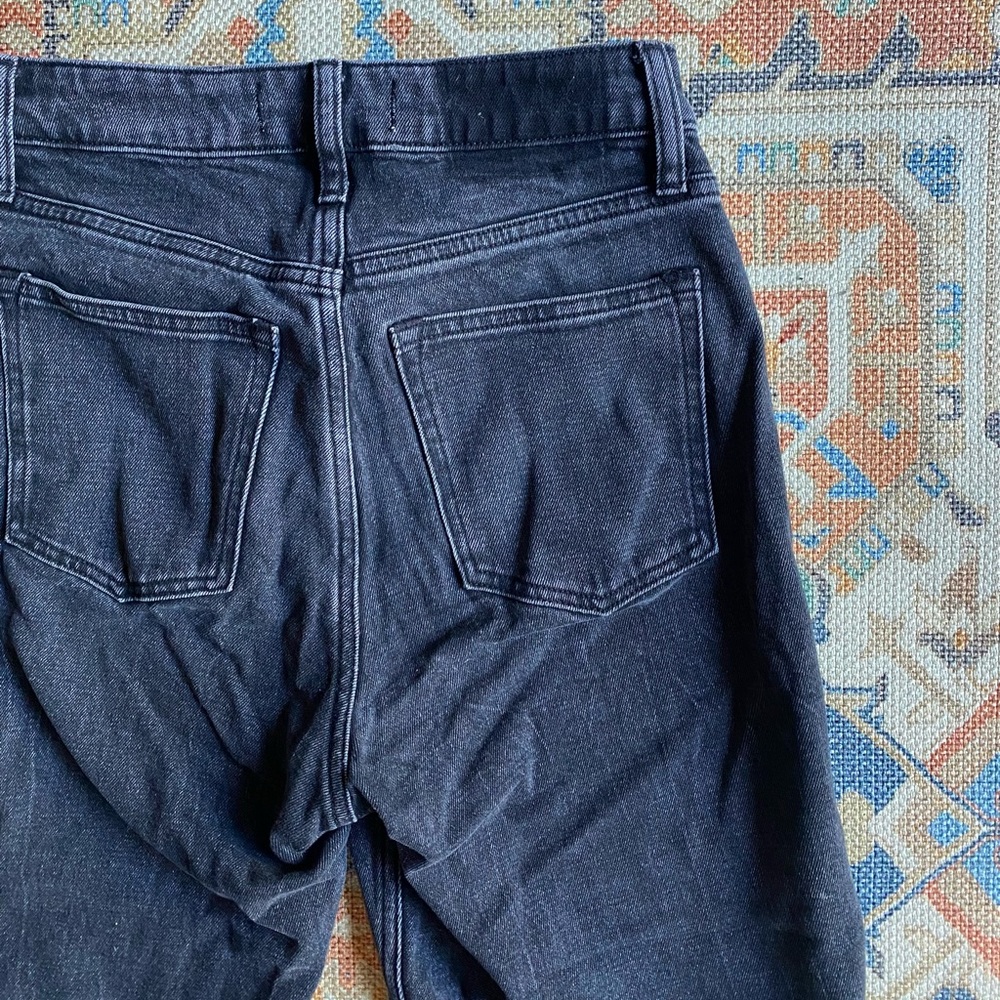 Abercrombie high rise straight leg black jeans